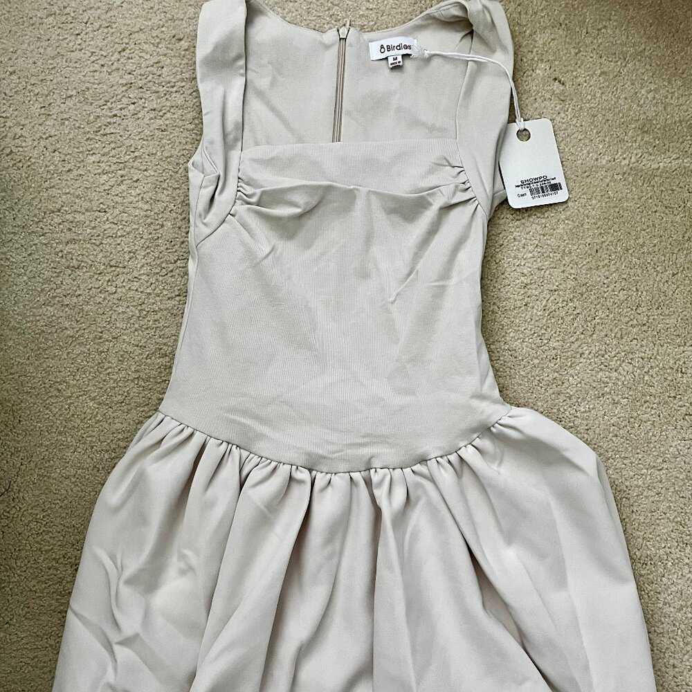 Showpo / Birdies - Cream Bubble Mini Dress (NWT)